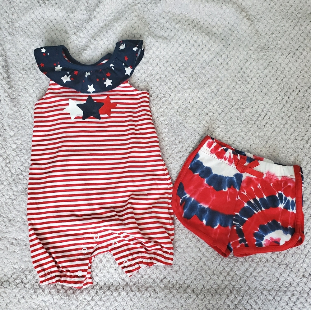 6 to 9 m Patriotic baby girls clothes